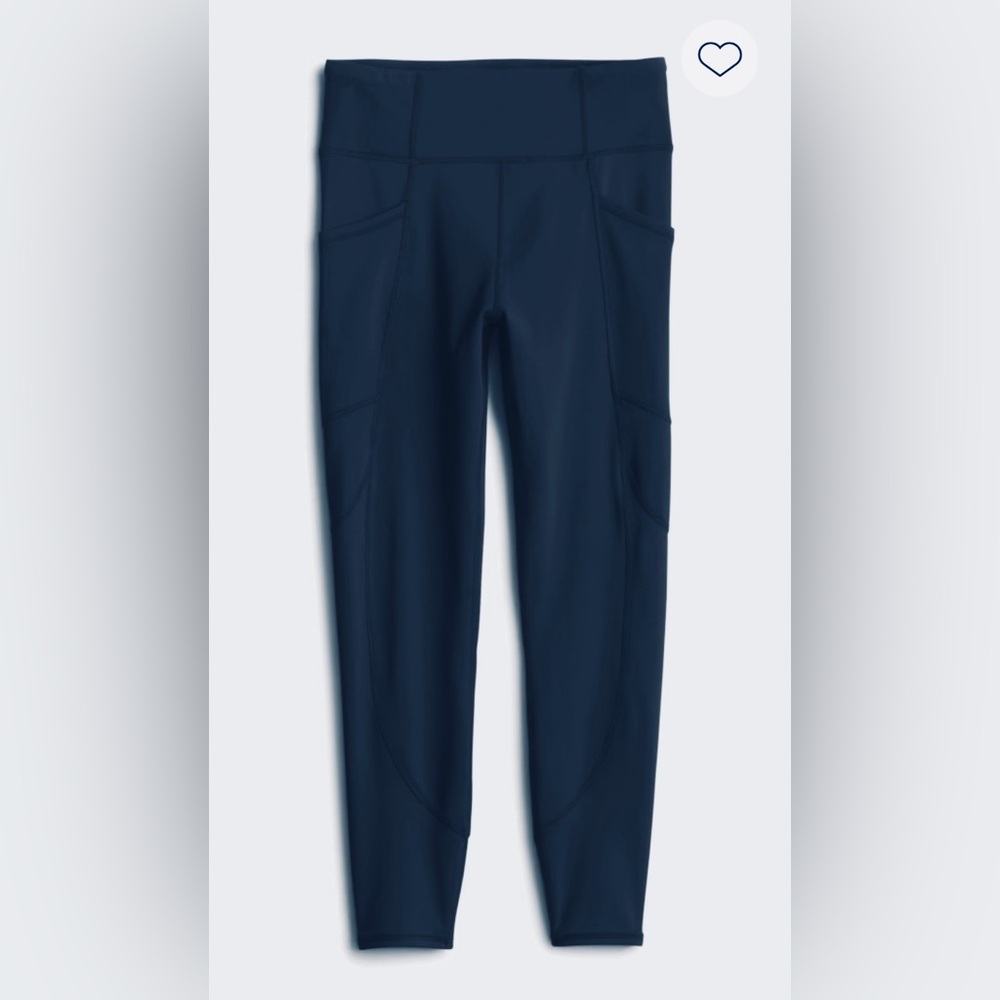 Threads 4 Thought Navy Rita Core Leggings High Rise Pockets Size Large